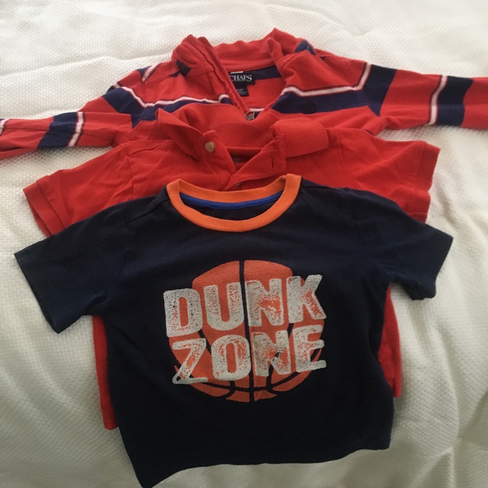3 boys shirts . Used condition  size 2 t